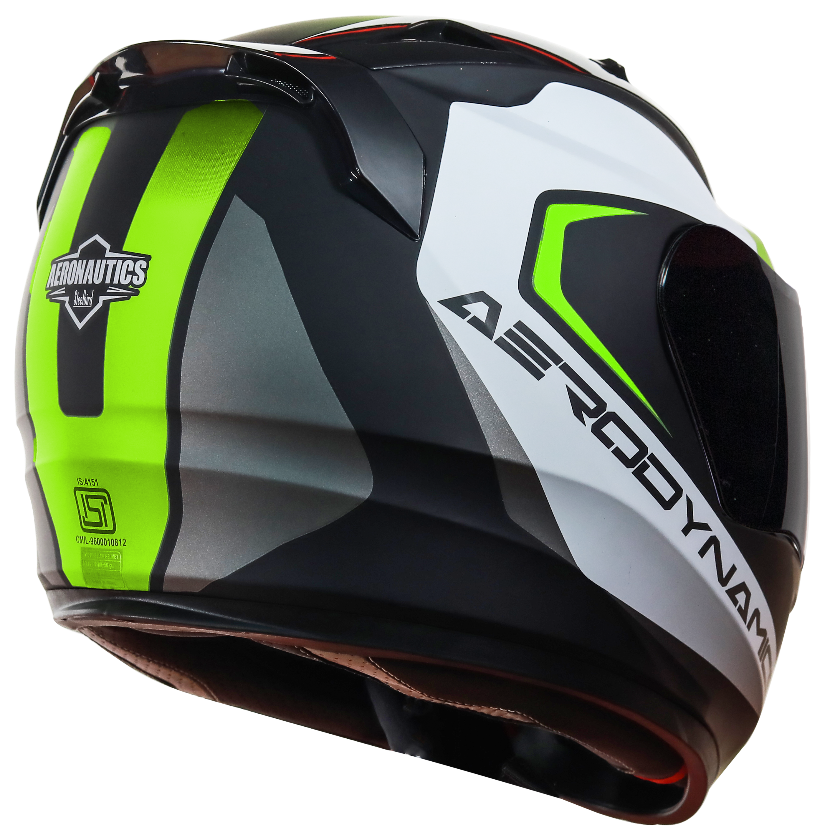 SA-1 Aerodynamics Mat Black With Neon(Fitted With Clear Visor Extra Gold Chrome Visor Free)